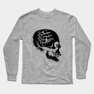 Rubik's cube skull Long Sleeve T-Shirt